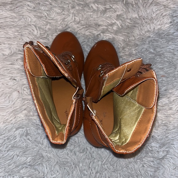 Womens Mark Platform High Block Heel Lace Up Ankle Boots - Picture 5 of 5